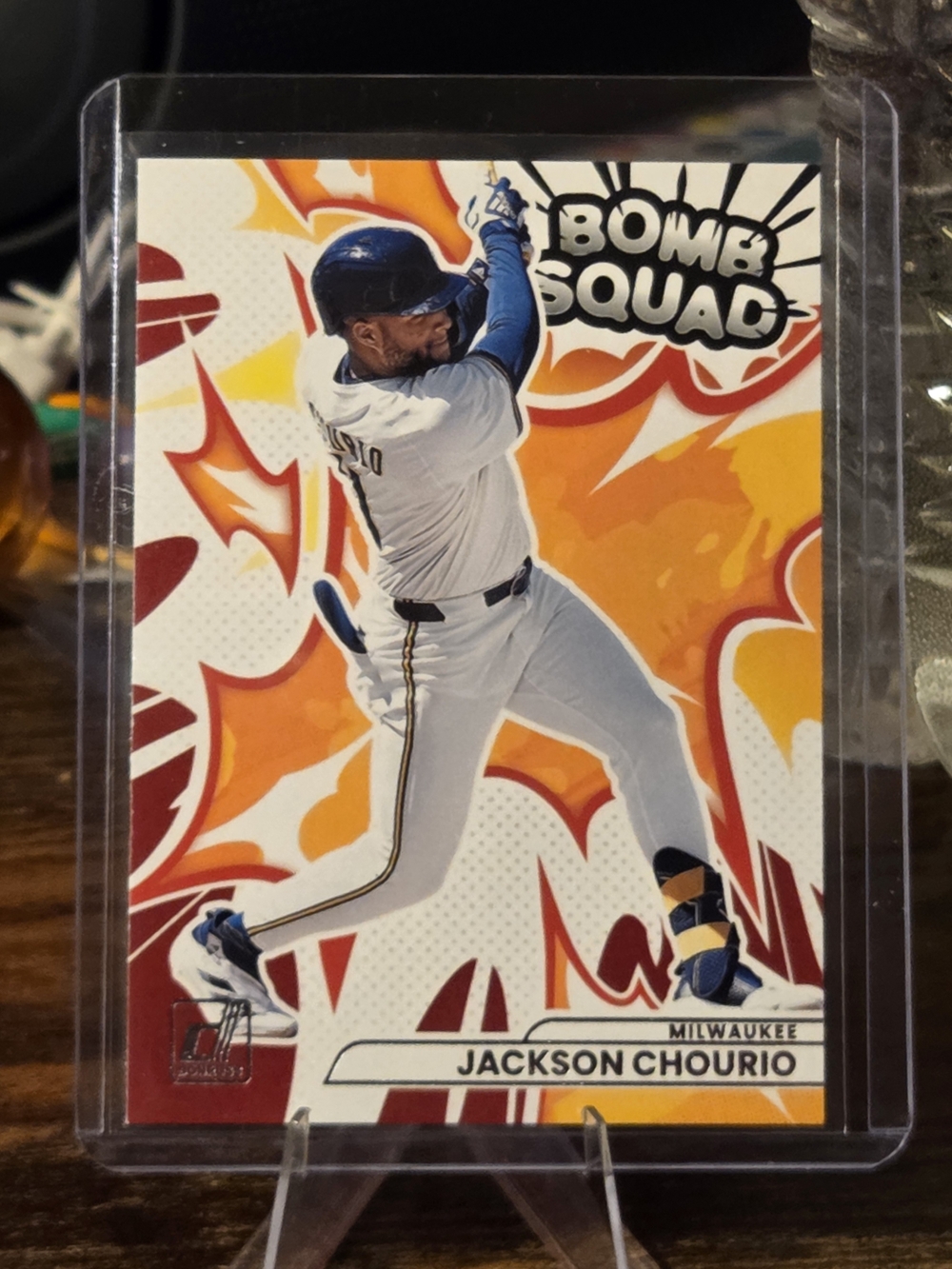 Panini Bomb Squad Jackson Chourio Orange Red Baseball Card